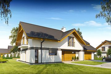  Projekt domu Wiliam I (BBG1011) - projekt domu parterowego z poddaszem - Zdjęcie 3