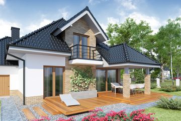  Projekt domu Meander (WRW1221) - projekt domu parterowego z poddaszem - Zdjęcie 3