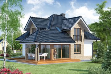  Projekt domu Meander (WRW1221) - projekt domu parterowego z poddaszem - Zdjęcie 4