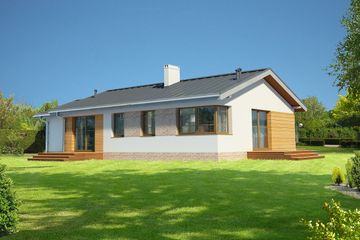  Projekt domu Olbia LMB105 (WRB1517) - projekt domu parterowego - Zdjęcie 2