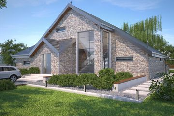  Projekt domu Lagos III DCP117b (WOB1551) - projekt domu parterowego z poddaszem - Zdjęcie 1