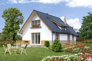  Projekt domu Narwik II LMP279a (WRB1521) - projekt domu parterowego z poddaszem - Zdjęcie 2