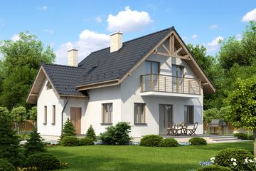  Projekt domu Collina Termo (KRH1350) - projekt domu parterowego z poddaszem - Zdjęcie 1