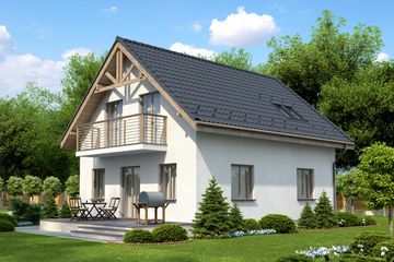  Projekt domu Collina Termo (KRH1350) - projekt domu parterowego z poddaszem - Zdjęcie 2