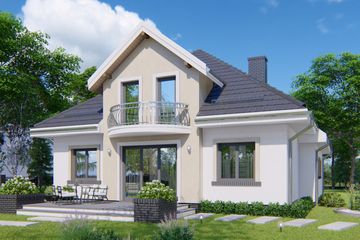  Projekt domu APS 251 (LUA1283) - projekt domu parterowego z poddaszem - Zdjęcie 2