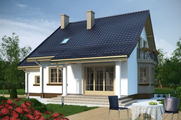  Projekt domu APS 261 (LUA1285) - projekt domu parterowego z poddaszem - Zdjęcie 2