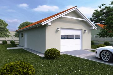  Projekt garażu G123 - Budynek garażowy (PRA1135) - projekt garażu parterowego - Zdjęcie 1