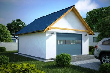  Projekt garażu G133 - Budynek garażowy (PRA1137) - projekt garażu parterowego - Zdjęcie 1