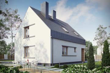  Projekt domu D76 (WAI1147) - projekt domu parterowego z poddaszem - Zdjęcie 3