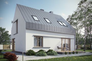  Projekt domu D76 (WAI1147) - projekt domu parterowego z poddaszem - Zdjęcie 4