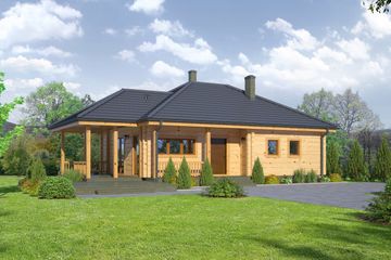  Projekt domu Arturowo dw (KRP1595) - projekt domu parterowego - Zdjęcie 1