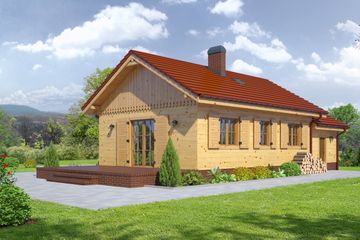  Projekt domu Miłków g dws (KRP1596) - projekt domu parterowego - Zdjęcie 2