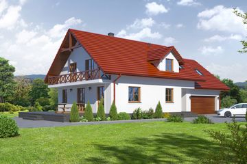  Projekt domu Osiek 51 (KRP1599) - projekt domu parterowego z poddaszem - Zdjęcie 1