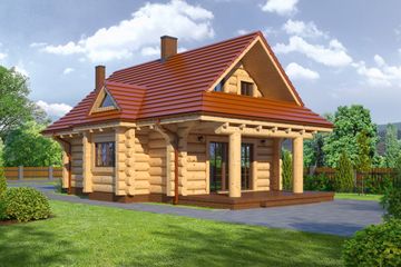  Projekt domu Rytowo dw (KRP1597) - projekt domu parterowego z poddaszem - Zdjęcie 2