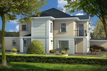  Projekt domu WILLA VENUS bliźniak (WRD2072) - projekt domu parterowego z poddaszem - Zdjęcie 1