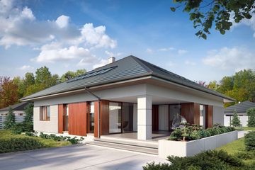  Projekt domu Irysek 3 (BSE1060) - projekt domu parterowego z poddaszem - Zdjęcie 2