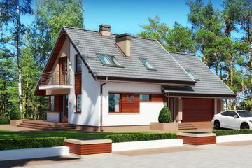  Projekt domu Tomcio 2G (BSB1098) - projekt domu parterowego z poddaszem - Zdjęcie 1