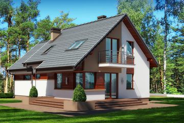  Projekt domu Tomcio 2G (BSB1098) - projekt domu parterowego z poddaszem - Zdjęcie 2