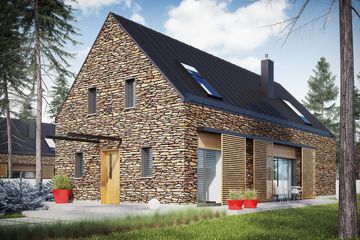 Projekt domu EX 15 II soft - parterowy z poddaszem dom o powierzchni 152,07 m², dach dwuspadowy - ujęcie 2