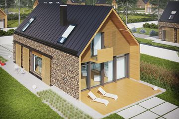 Projekt domu EX 15 II soft - parterowy z poddaszem dom o powierzchni 152,07 m², dach dwuspadowy - ujęcie 3