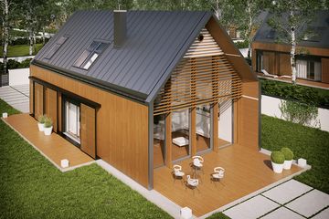  Projekt domu EX 14 soft energo (WRC2473) - projekt domu parterowego z poddaszem - Zdjęcie 2