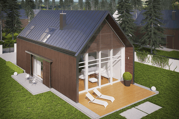  Projekt domu EX 13 soft (WRC2475) - projekt domu parterowego z poddaszem - Zdjęcie 1