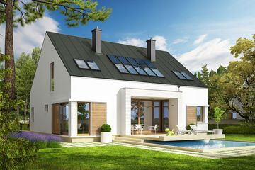  Projekt domu EX 9 G1 soft (wersja B) (WRC2481) - projekt domu parterowego z poddaszem - Zdjęcie 2