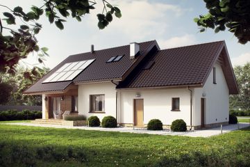  Projekt domu D186A (WAI1347) - projekt domu parterowego z poddaszem - Zdjęcie 4