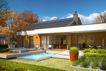 Projekt domu EX 11 G2 soft (wersja D) - parterowy dom o powierzchni 146,14 m², dach dwuspadowy - ujęcie 5