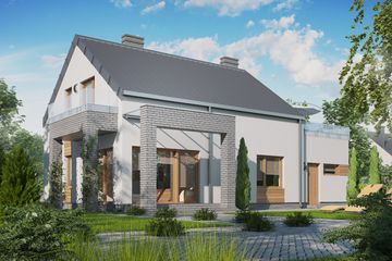  Projekt domu D101A - Tobiasz A (WAI1352) - projekt domu parterowego z poddaszem - Zdjęcie 2