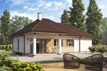  Projekt domu D137 (WAI1354) - projekt domu parterowego - Zdjęcie 2