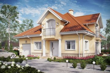  Projekt domu D209A (WAI1356) - projekt domu parterowego z poddaszem - Zdjęcie 1