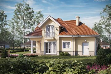  Projekt domu D209A (WAI1356) - projekt domu parterowego z poddaszem - Zdjęcie 3