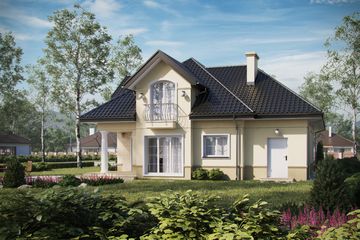  Projekt domu D209B (WAI1357) - projekt domu parterowego z poddaszem - Zdjęcie 3