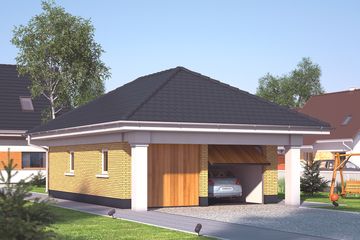  Projekt garażu G8 (BSA1195) - projekt garażu parterowego - Zdjęcie 1
