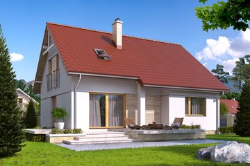  Projekt domu Ibis 2 (BSA2010) - projekt domu parterowego z poddaszem - Zdjęcie 2