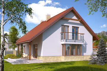  Projekt domu Julia (BSA2011) - projekt domu parterowego z poddaszem - Zdjęcie 2