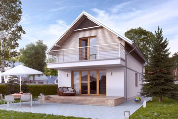  Projekt domu Koliber 2 (BSA2013) - projekt domu parterowego z poddaszem - Zdjęcie 2