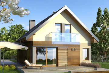  Projekt domu De Facto (WRN1201) - projekt domu parterowego z poddaszem - Zdjęcie 3