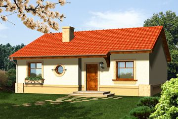  Projekt domu Oda (WRN1203) - projekt domu parterowego - Zdjęcie 1