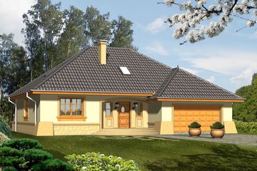  Projekt domu Retro P (WRN1206) - projekt domu parterowego - Zdjęcie 1