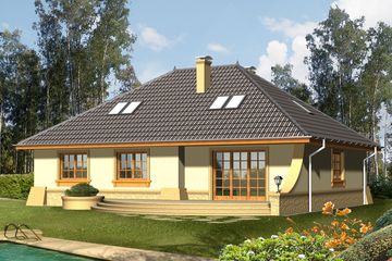  Projekt domu Retro P (WRN1206) - projekt domu parterowego - Zdjęcie 2