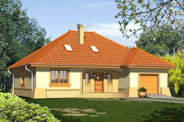  Projekt domu Retro 2P (WRN1211) - projekt domu parterowego - Zdjęcie 1