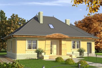  Projekt domu Patyna (WRN1214) - projekt domu parterowego z poddaszem - Zdjęcie 1