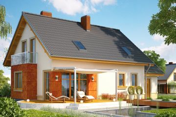  Projekt domu Enklawa (WRN1216) - projekt domu parterowego z poddaszem - Zdjęcie 4