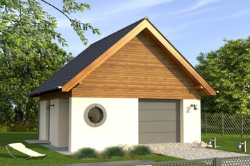  Projekt garażu 4 (WRN1222) - projekt garażu parterowego - Zdjęcie 1