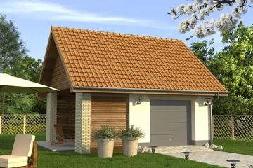  Projekt garażu 12 (WRN1229) - projekt garażu parterowego - Zdjęcie 1