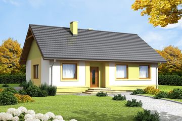  Projekt domu Pistacja 2 (WOF1057) - projekt domu parterowego - Zdjęcie 2