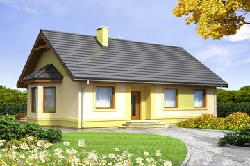  Projekt domu Pistacja 3 (WOF1058) - projekt domu parterowego - Zdjęcie 1