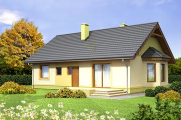  Projekt domu Pistacja 3 (WOF1058) - projekt domu parterowego - Zdjęcie 2